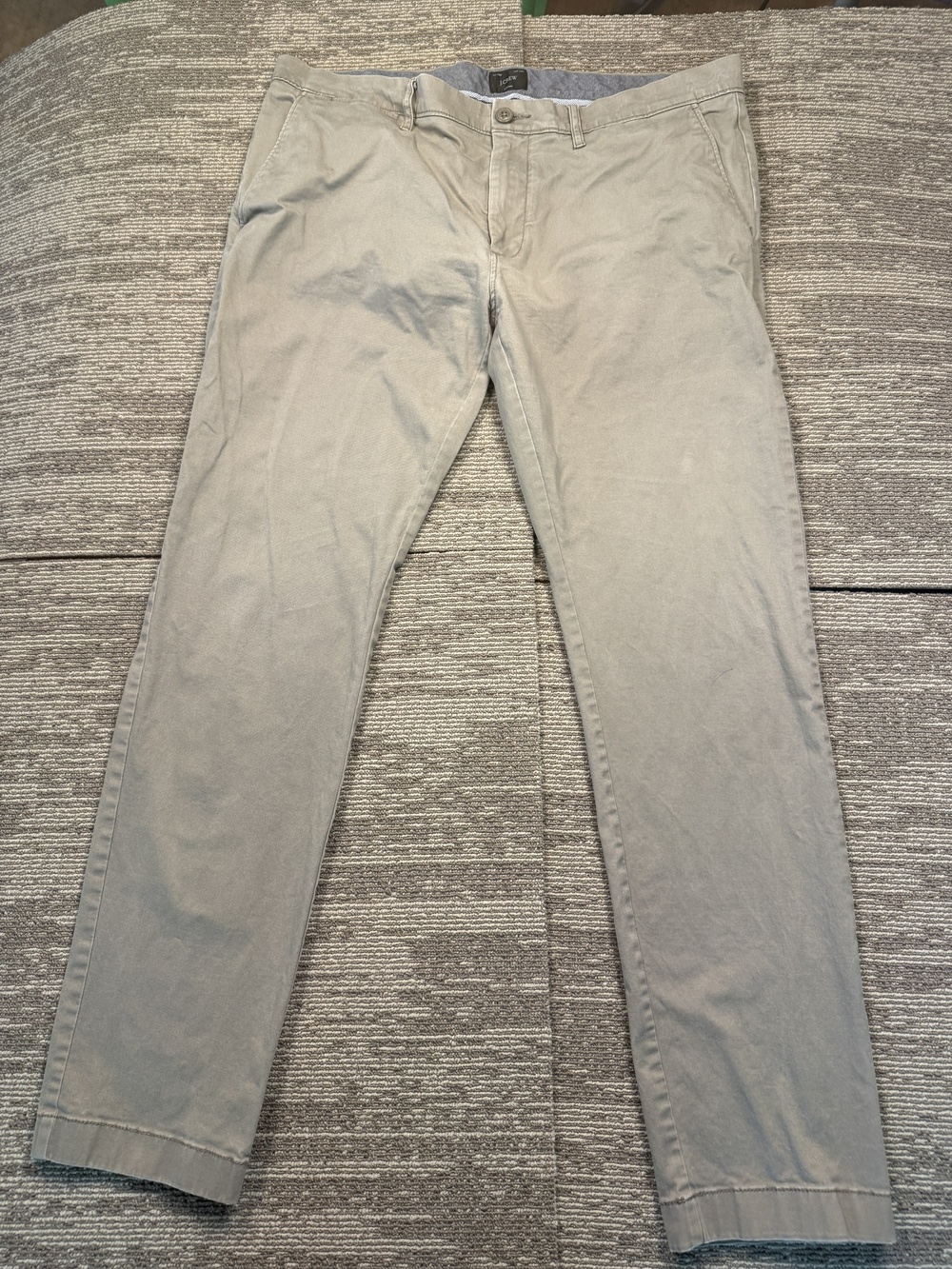 J.Crew Pants Mens 36x32 Gray Cotton Twill Chino Flat Front Straight Leg Casual